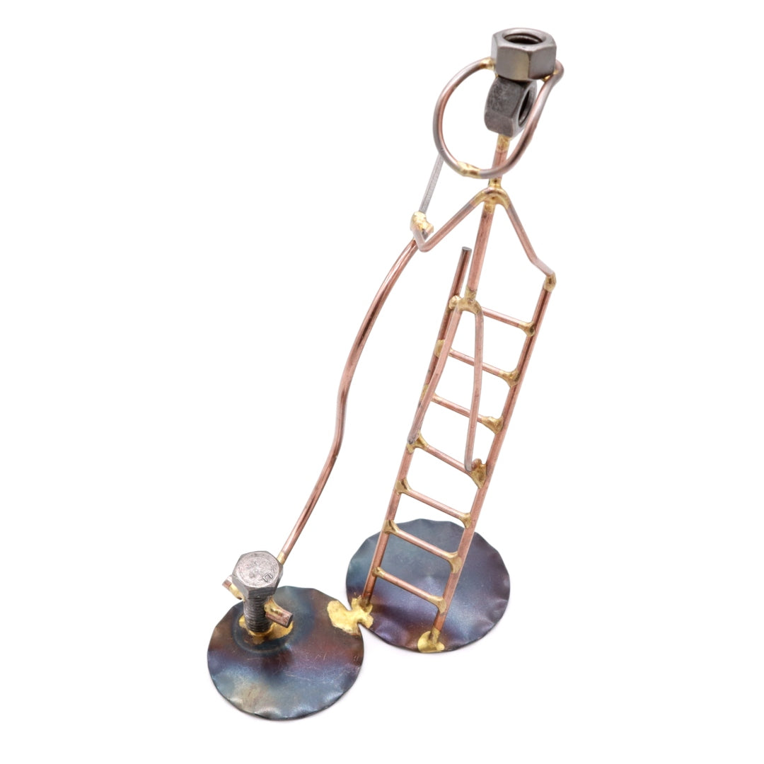 bombero con escalera