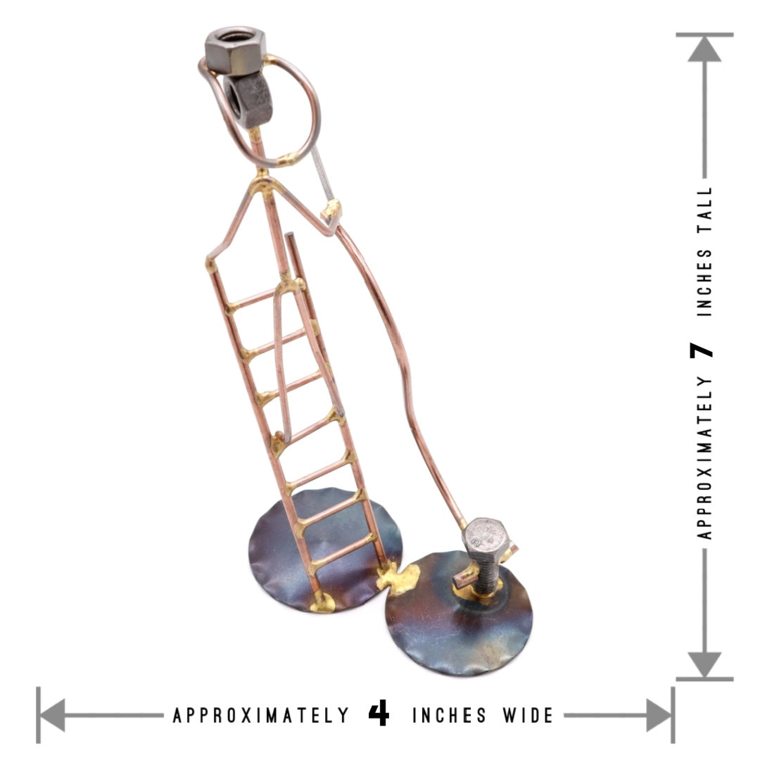 bombero con escalera