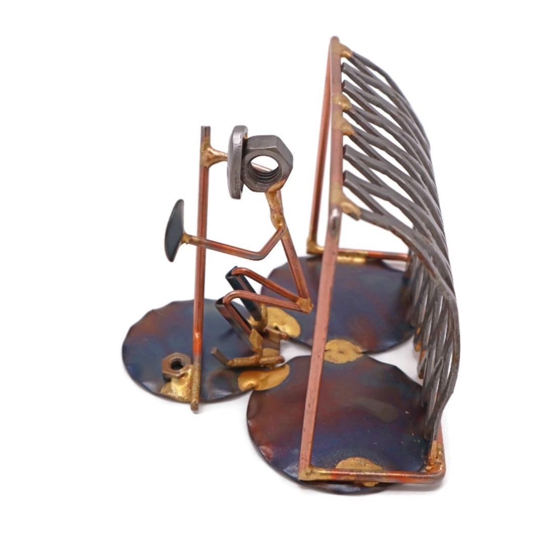 Eishockey-Torwart mit Netz