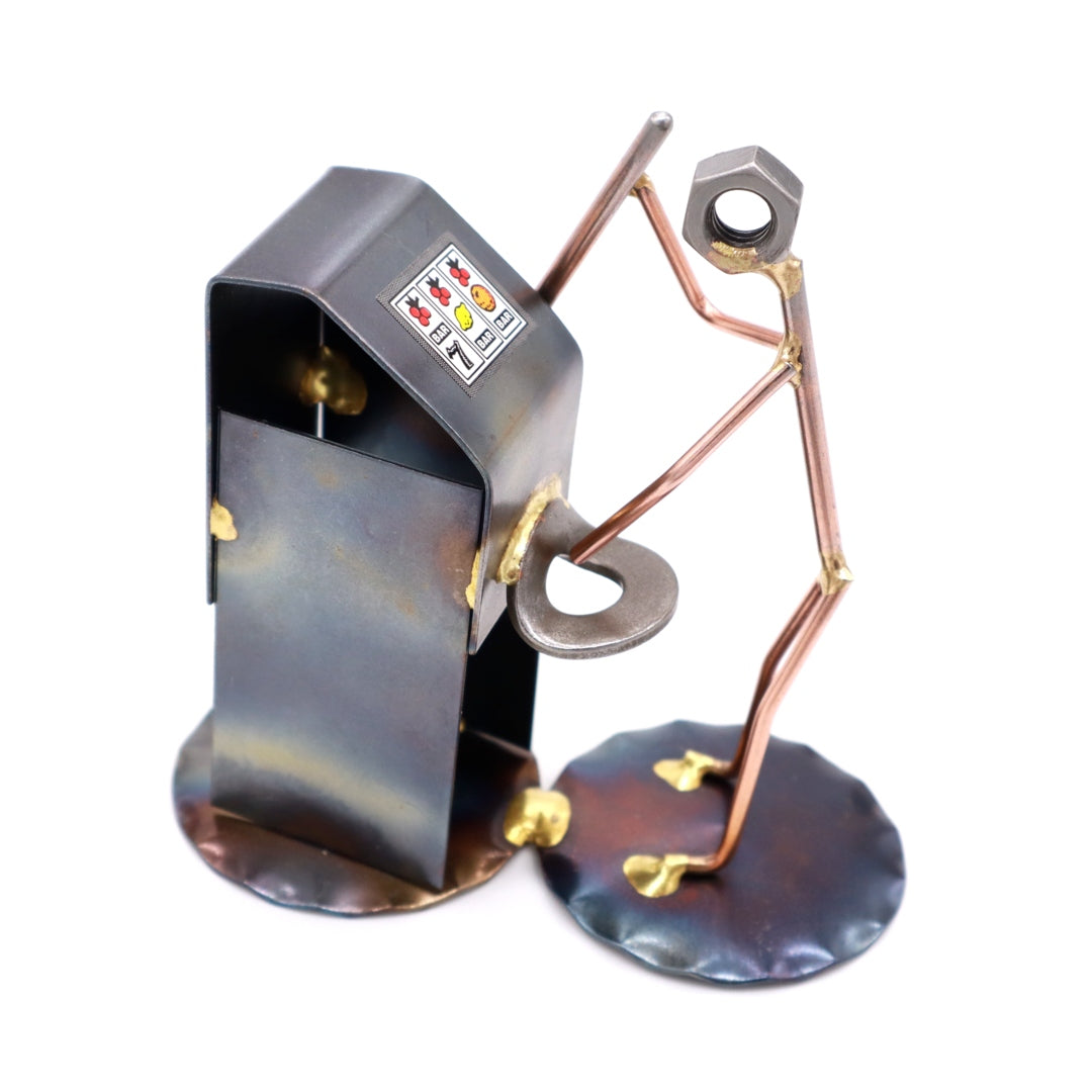 Un bandido armado con un hombre